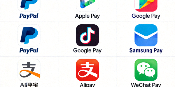 다양한 전자지갑 로고를 보여주는 이미지